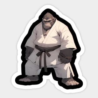 Karate Master Gorilla Sticker